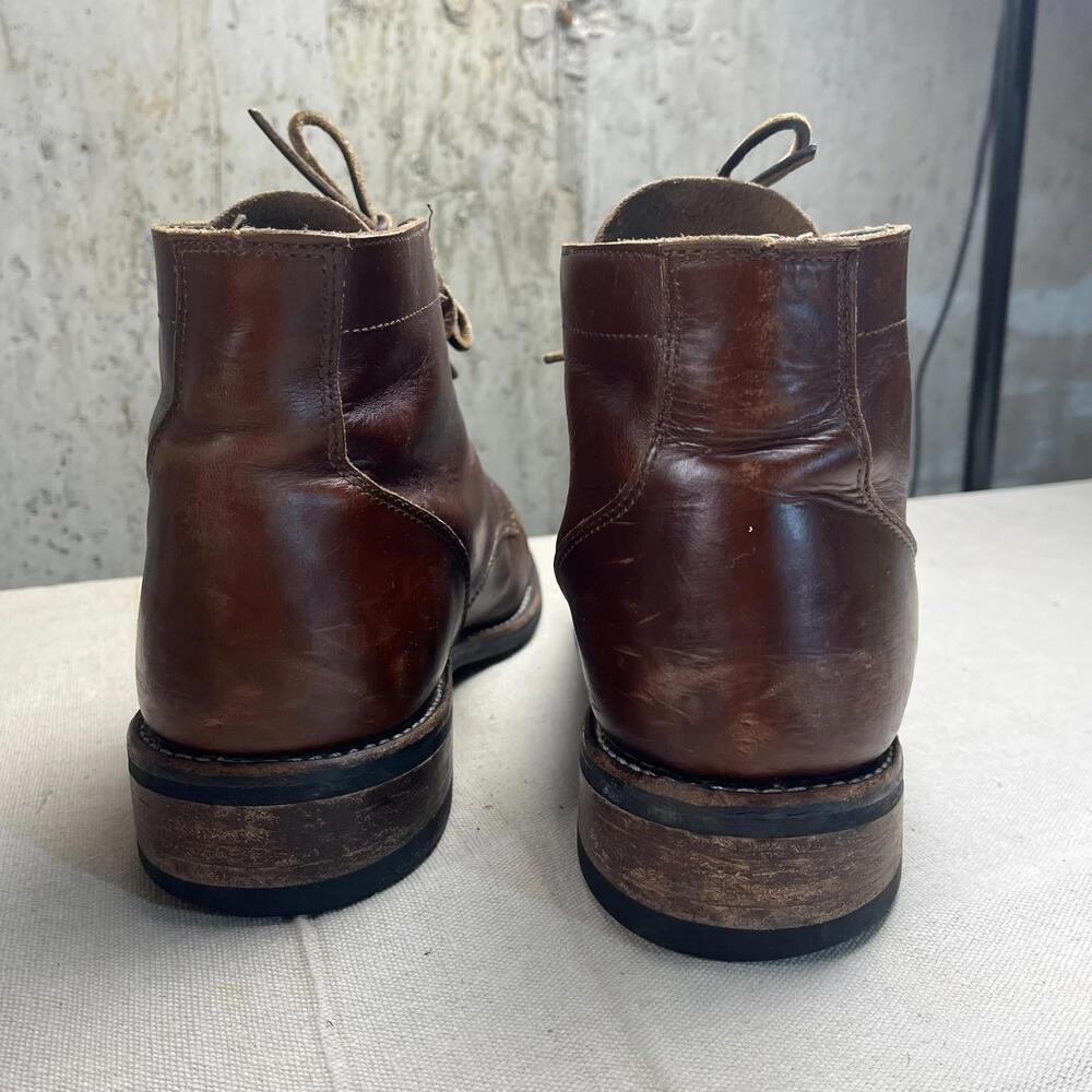 Thursday Boots Everyday Captain Men's 11.5 D Cap Toe Brown Leather Leather Laces - Picture 6 of 9